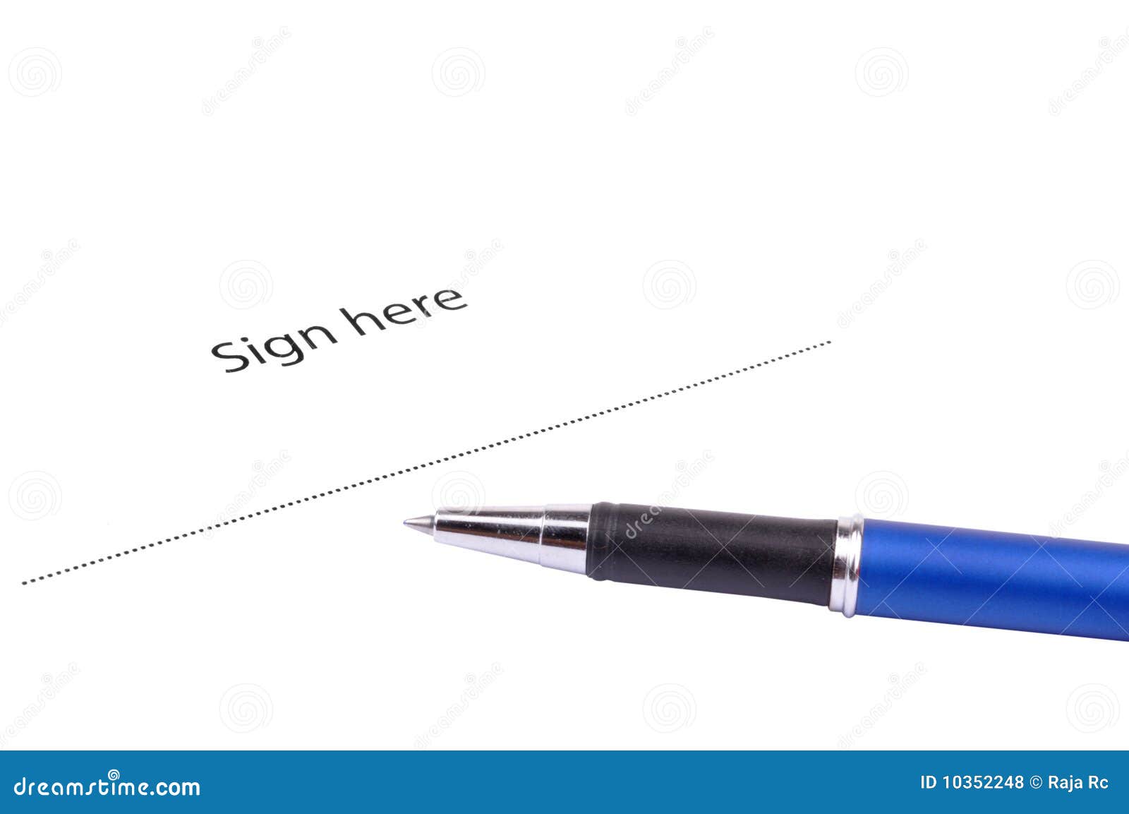 sign here