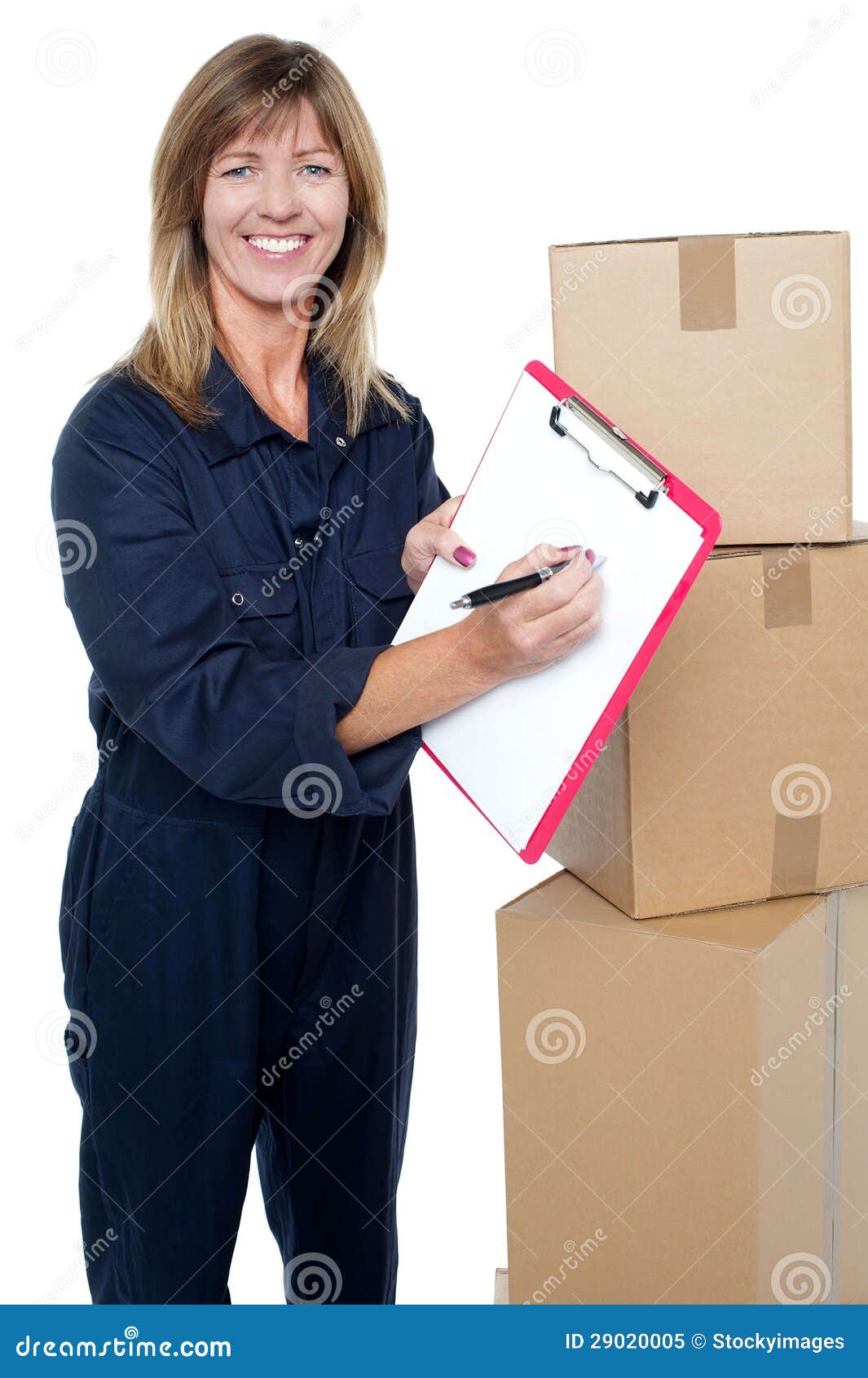 Sign Here Please and Accept Delivery of Goods Stock Image Image of