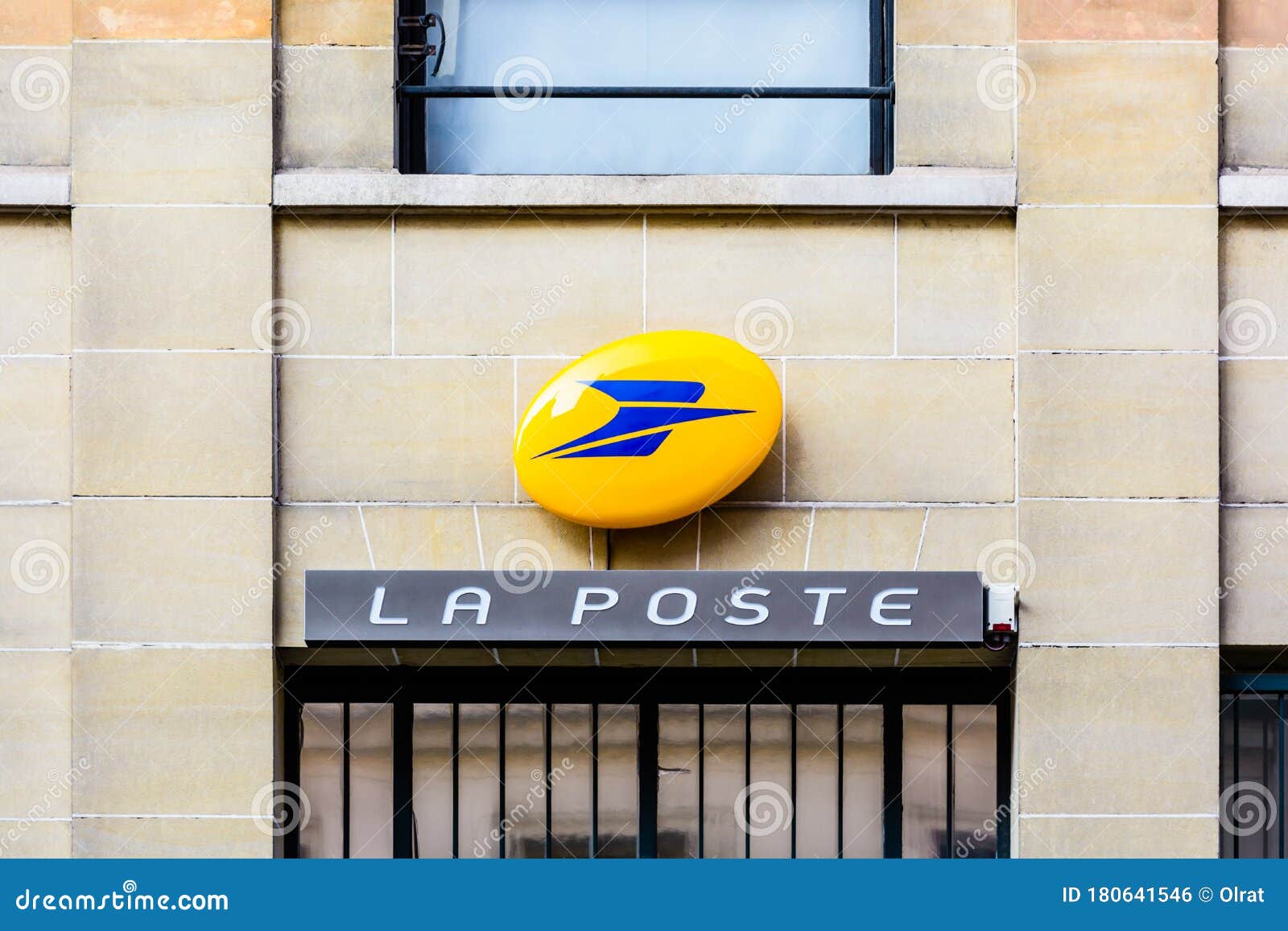 The Sign of La Poste Above the Entrance of a Post Office in Paris, France  Editorial Photo - Image of logo, building: 180641546