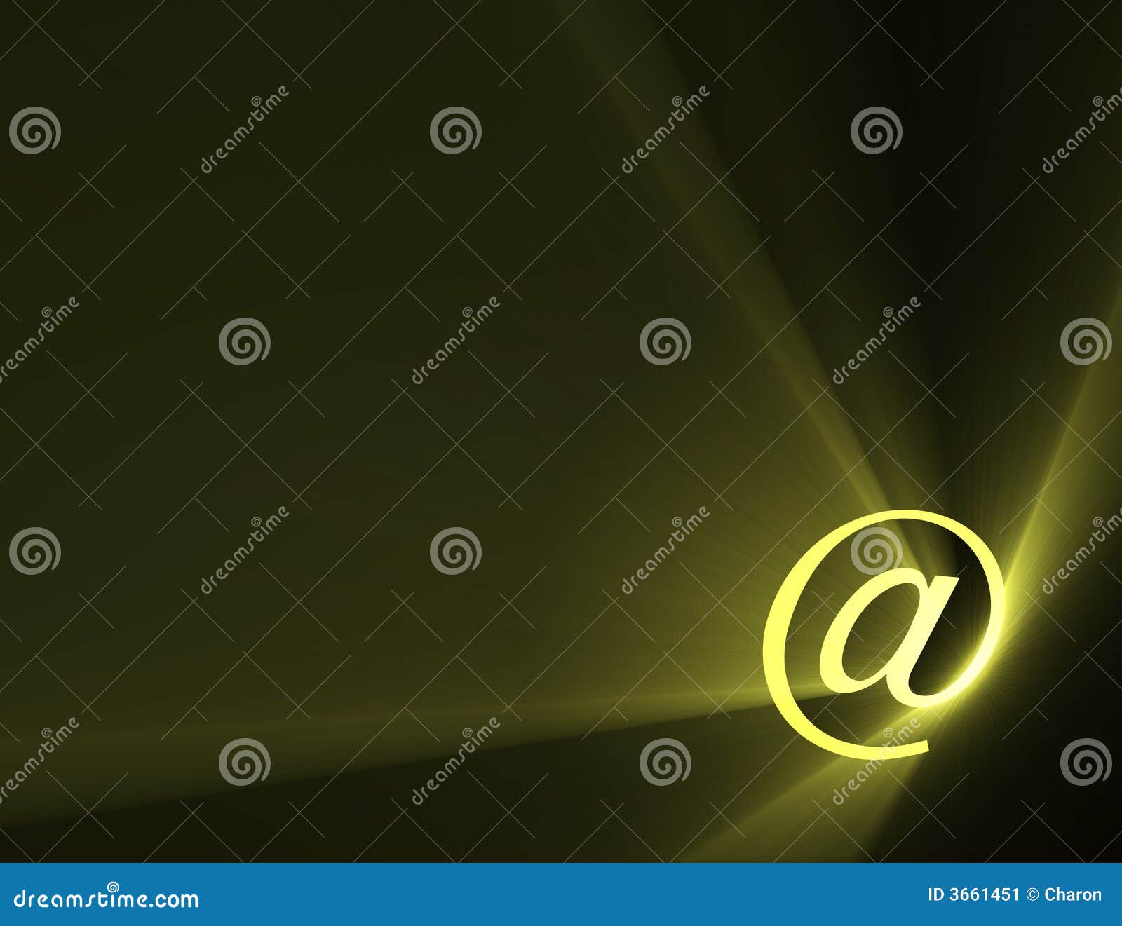 At Sign Email Address Symbol Light Flare Stock Illustration