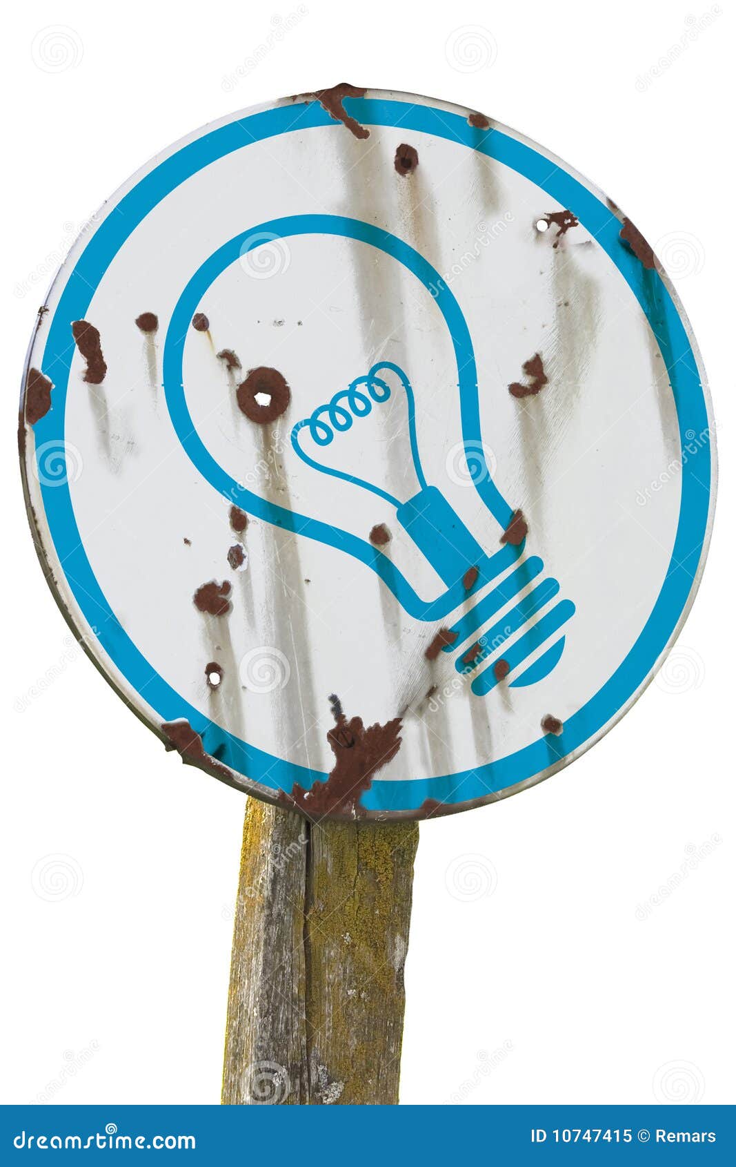 Sign with light bulb stock image. Image of wood, traffic 10747415