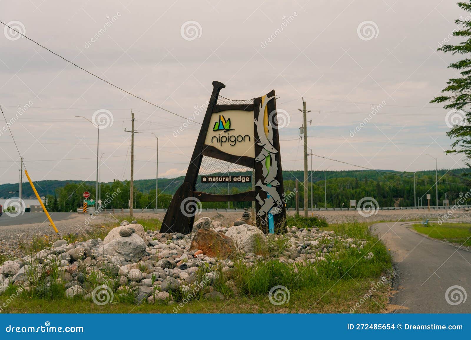 sign at nipigon on, canada - sep 2022
