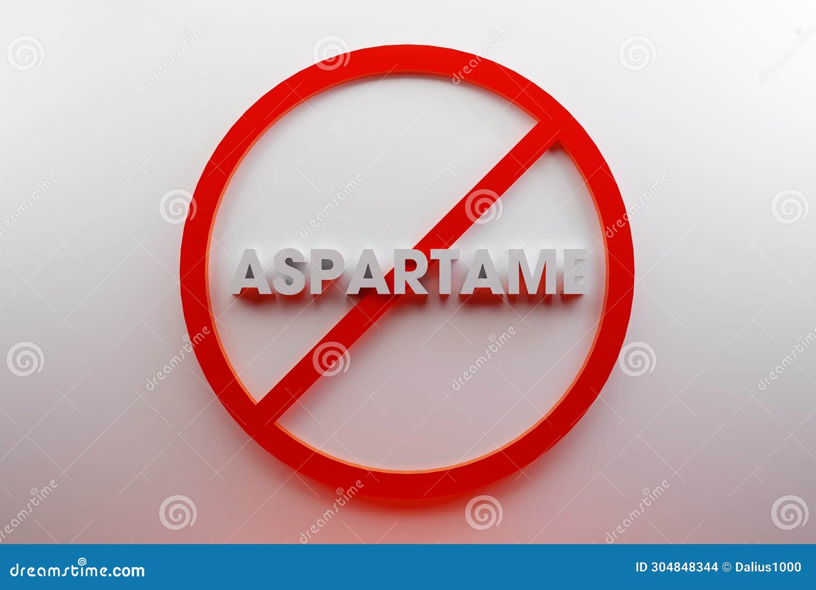 sign no for aspartame - c14h18n2o5 - artificial sweetener