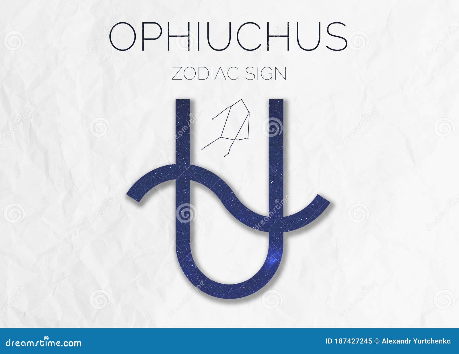 Sign Ophiuchus Astrologic Infographics Stock Illustration