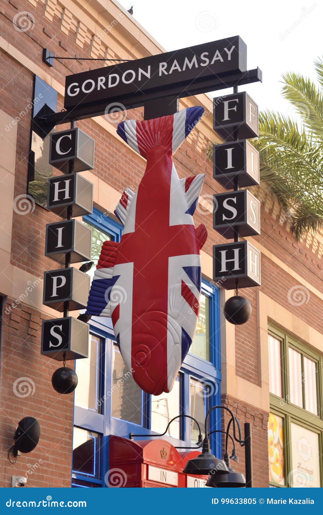 Sign Outside Gordon Ramsay`s Fish and Chips Restaurant Editorial Image -  Image of light, architectural: 99633805