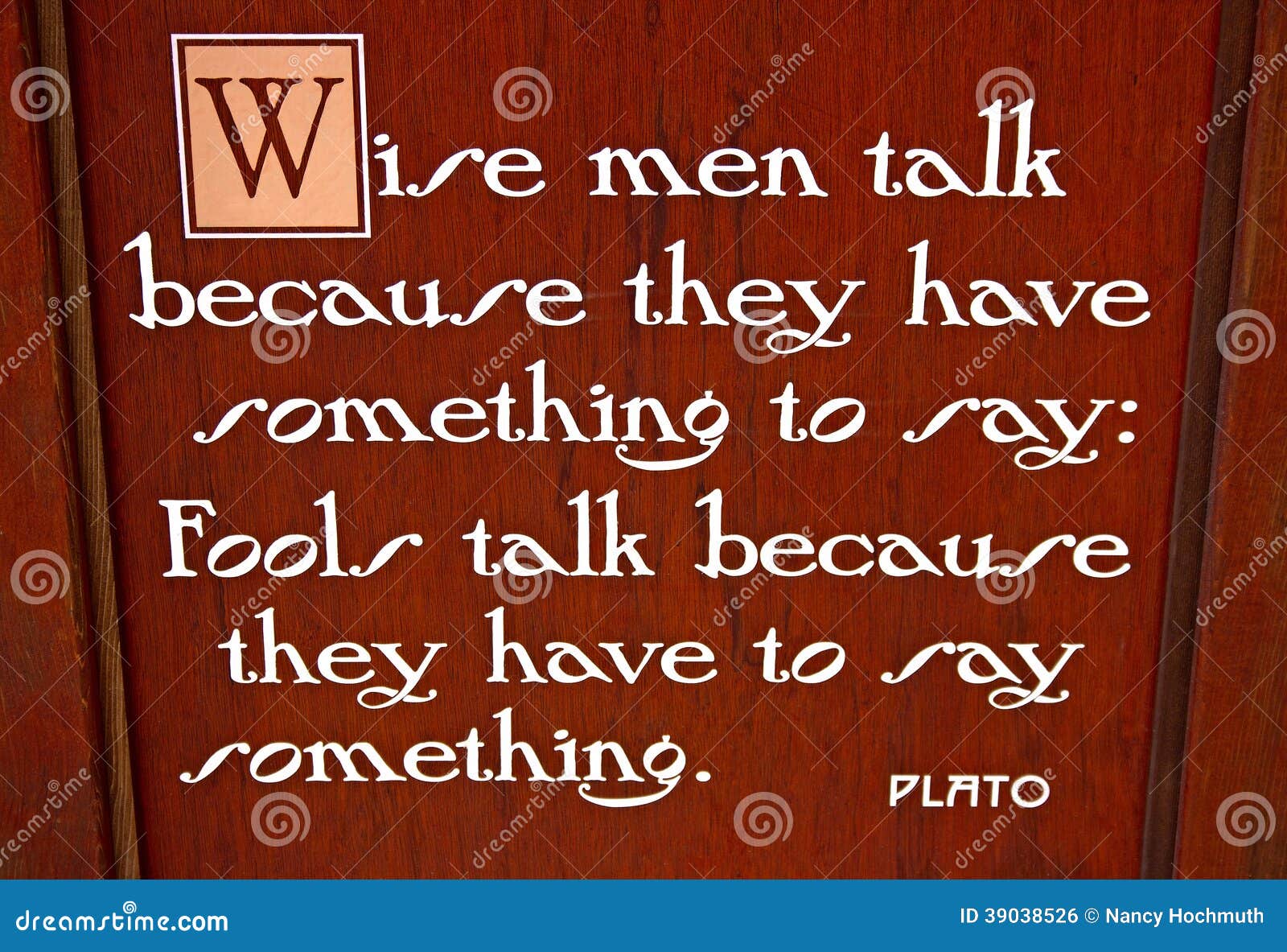 sign with quote from plato