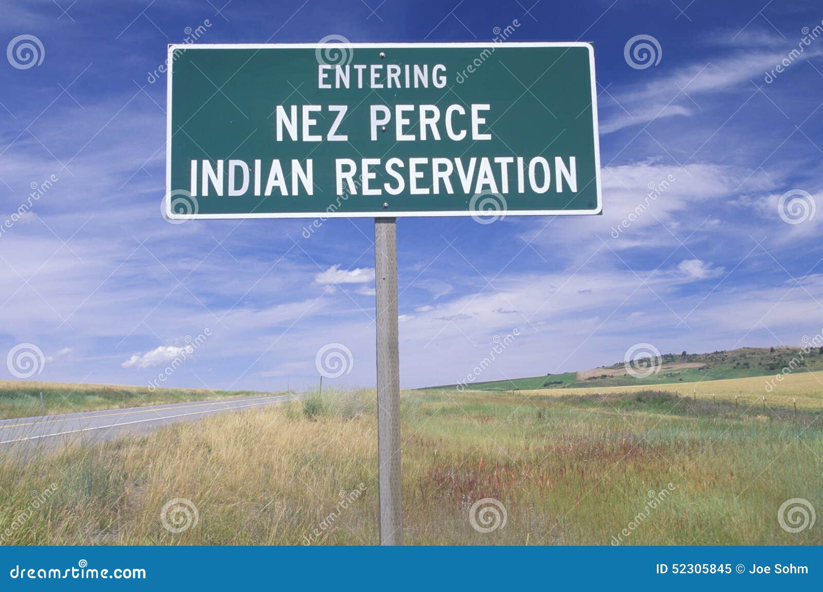 a sign that reads Ã¯Â¿Â½entering nez perce indian reservationÃ¯Â¿Â½
