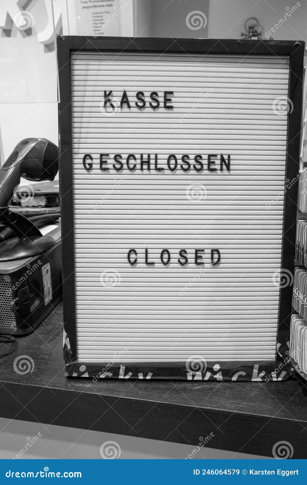 Sign Says Cash Register Closed Stock Image Image of electronic