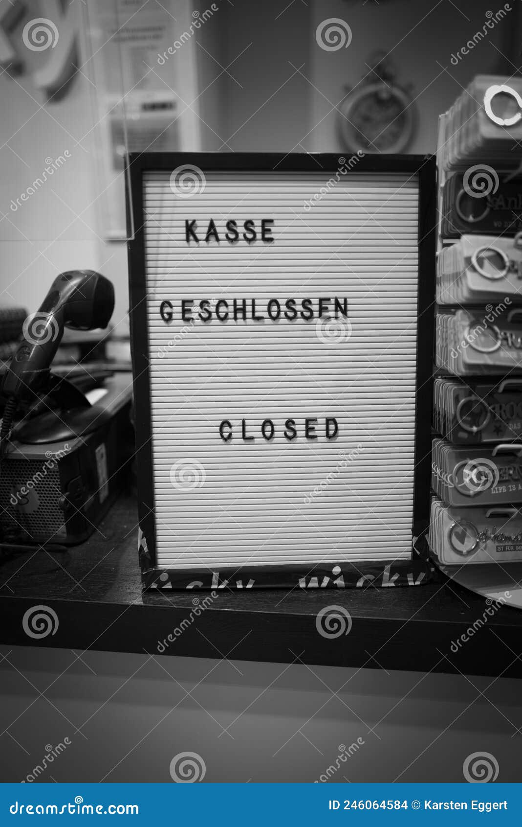 Sign Says Cash Register Closed Stock Photo Image of button, currency