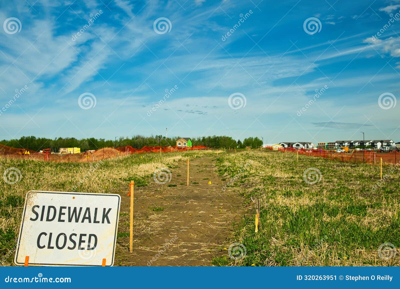 sign showing sidewalk closed for paveing