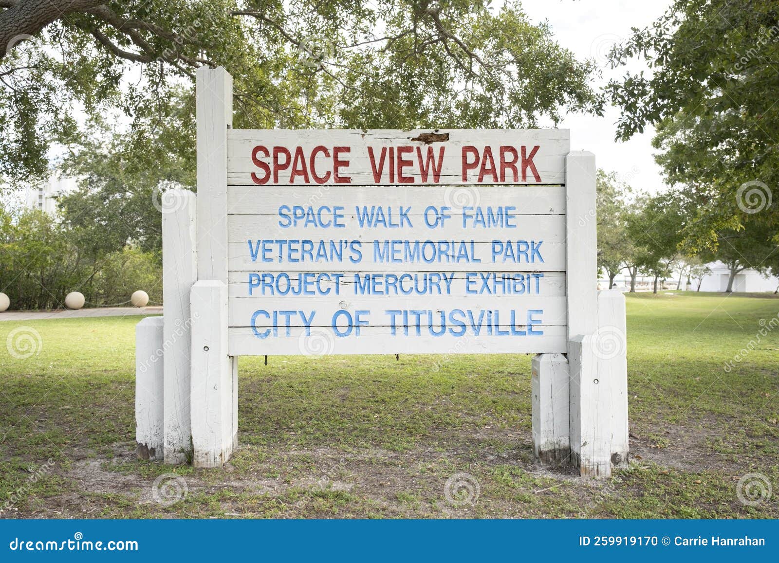 space view park sign, titusville, florida, usa