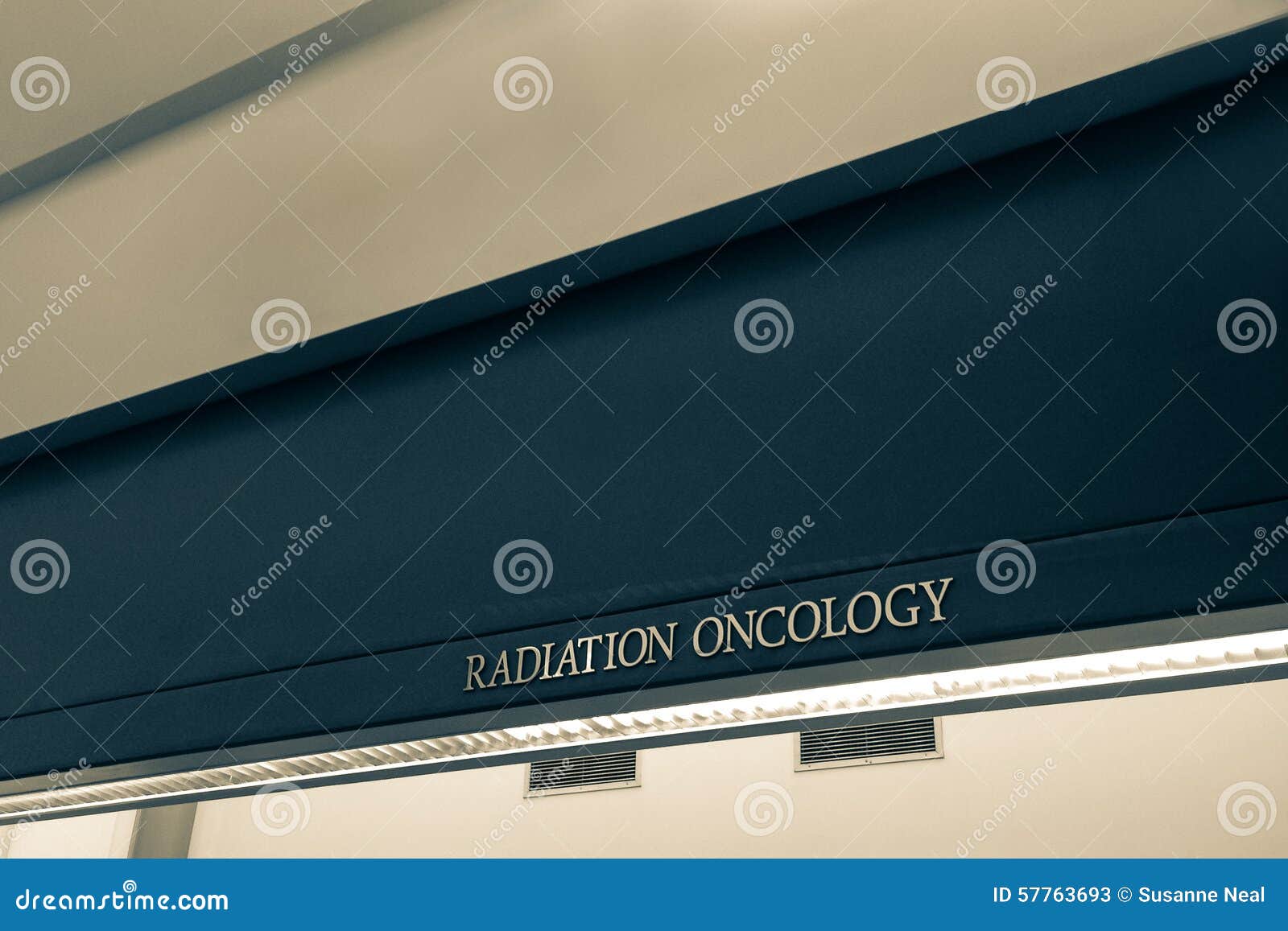 sign stating radiation oncology