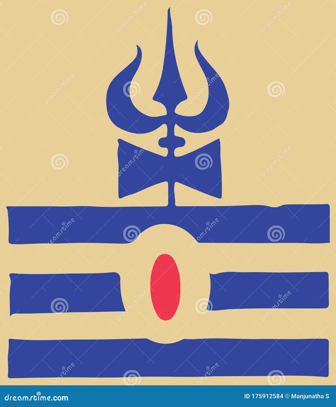 sign and  drawing of lord shivas the powerful weapon trident and shiv nama