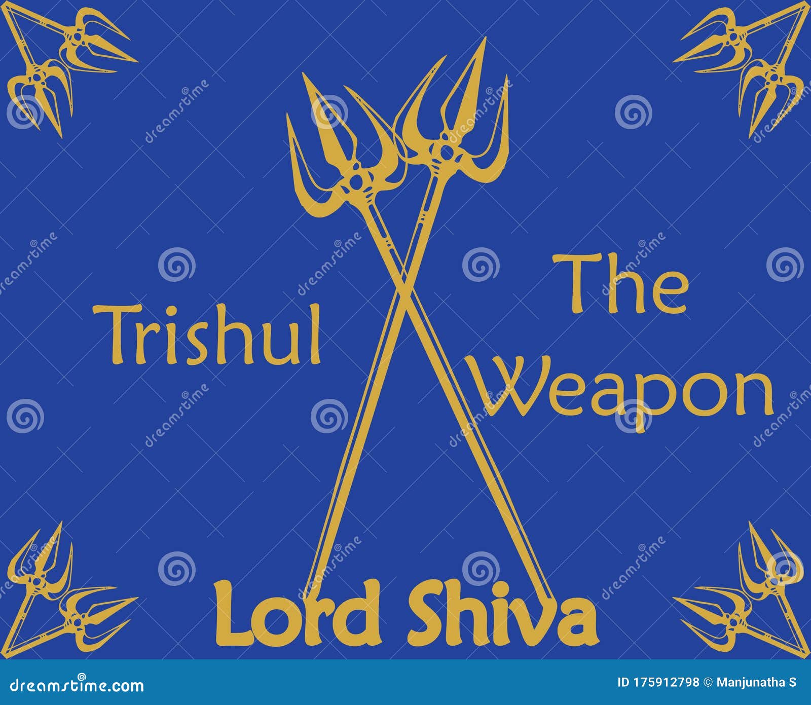 sign and  drawing of lord shivas the powerful weapon trident and shiv nama