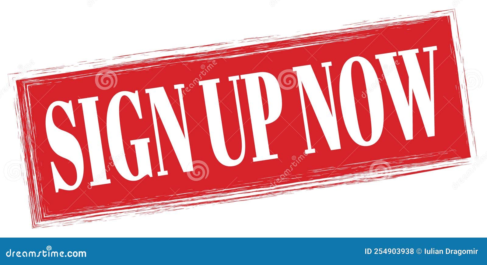 SIGN UP NOW Text Written on Red Stamp Sign Stock Illustration