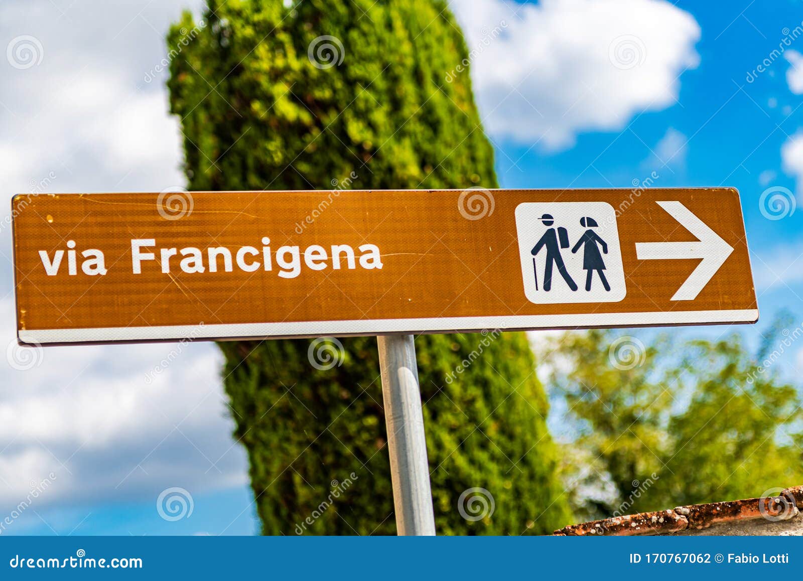 sign of via francigena