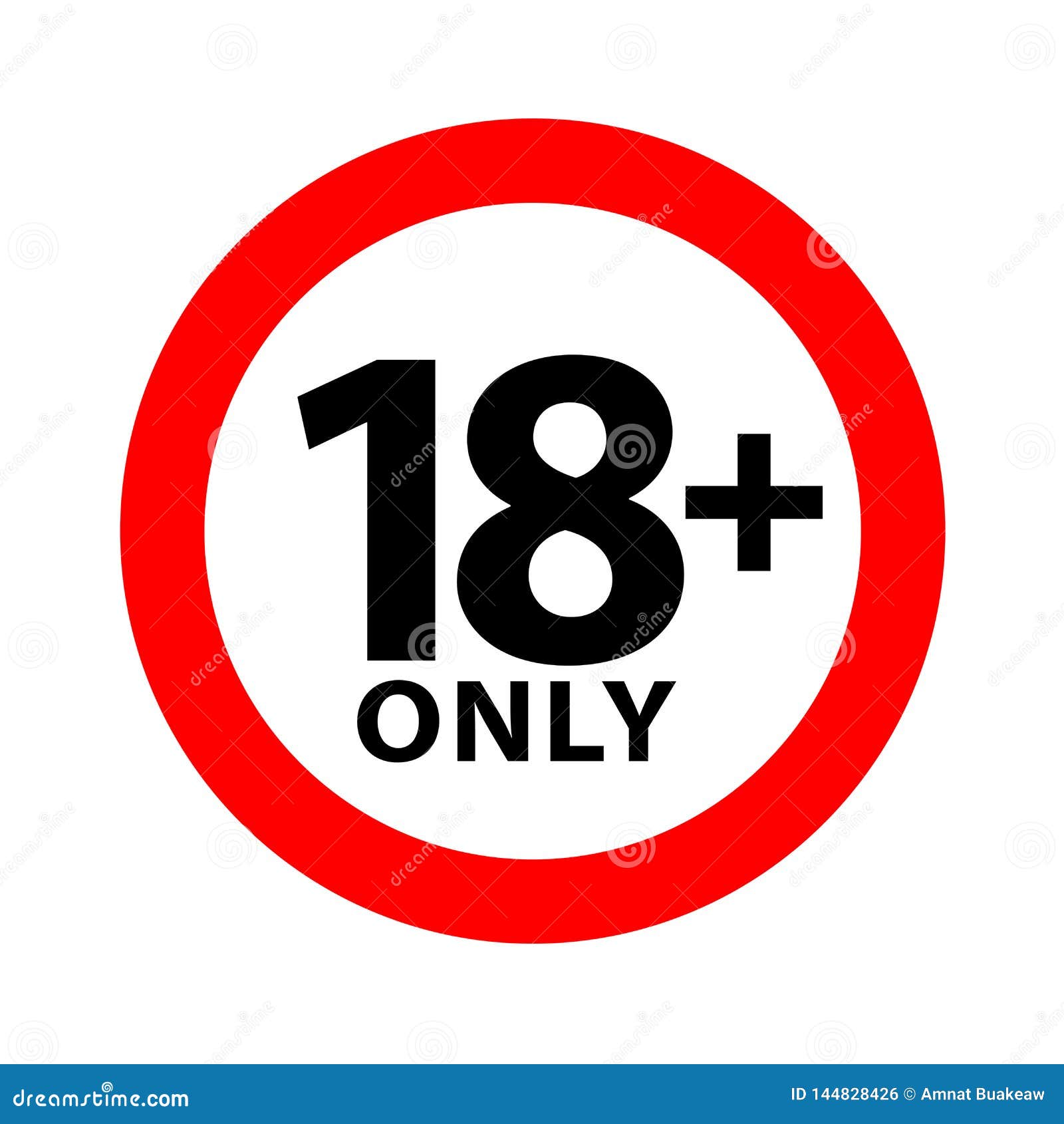 18 sign warning   on white background, over 18 plus only censored, eighteen age older forbidden adult content