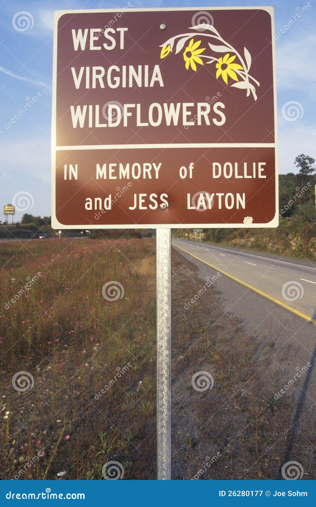 A Sign for West Virginia Wildflowers Editorial Photography Image of
