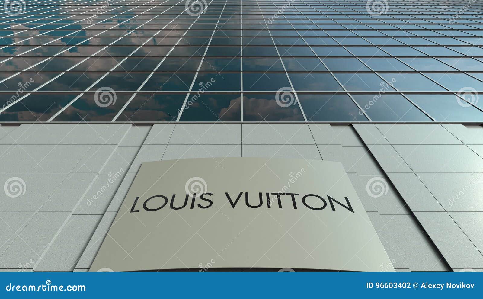Signage Board with Louis Vuitton Logo. Modern Office Building Facade.  Editorial 3D Rendering Editorial Photography - Illustration of accessories,  corporate: 96603402
