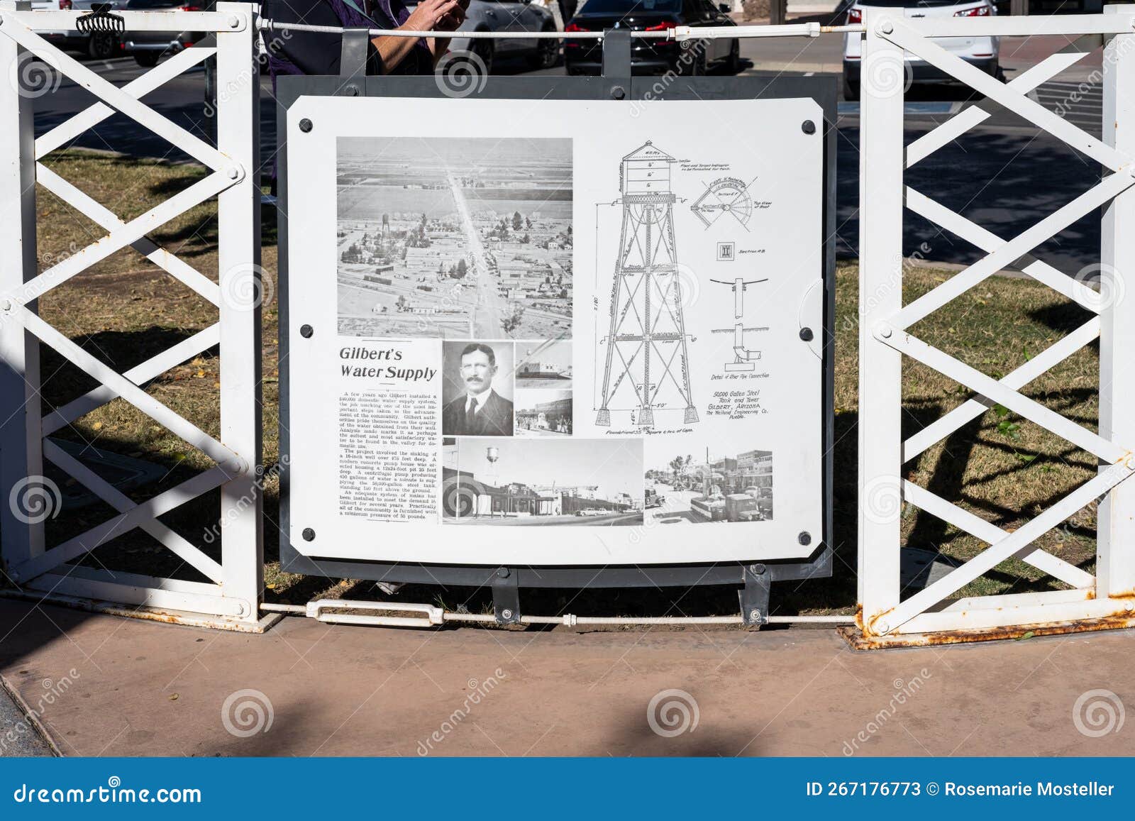 Signage about the Gilbert Water Tower Editorial Stock Photo Image of