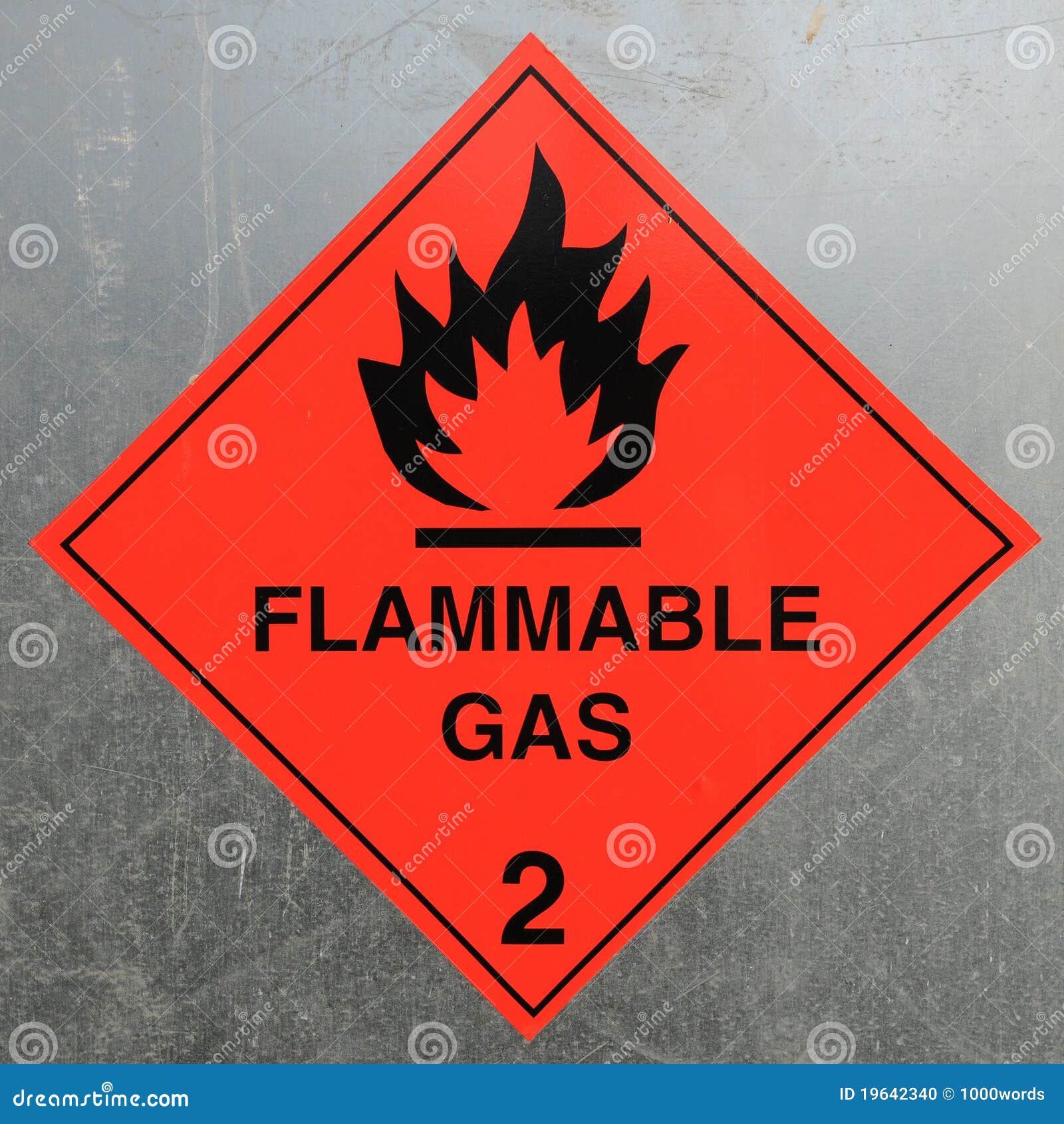 Signal D'avertissement De Risque De Gaz Inflammable Photo stock Image