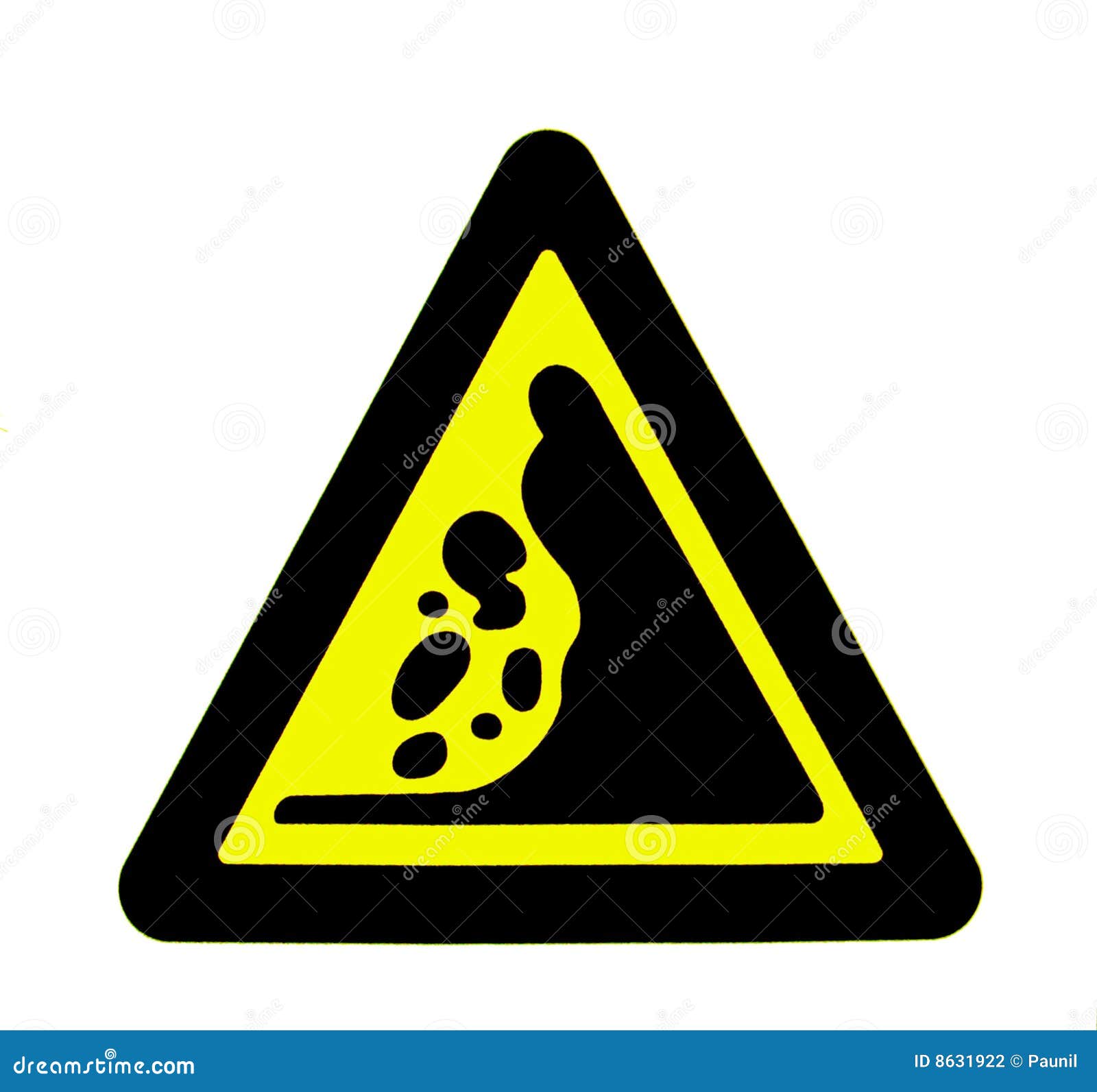 Signal d'éboulement photo stock. Image du montagne, falaises 8631922