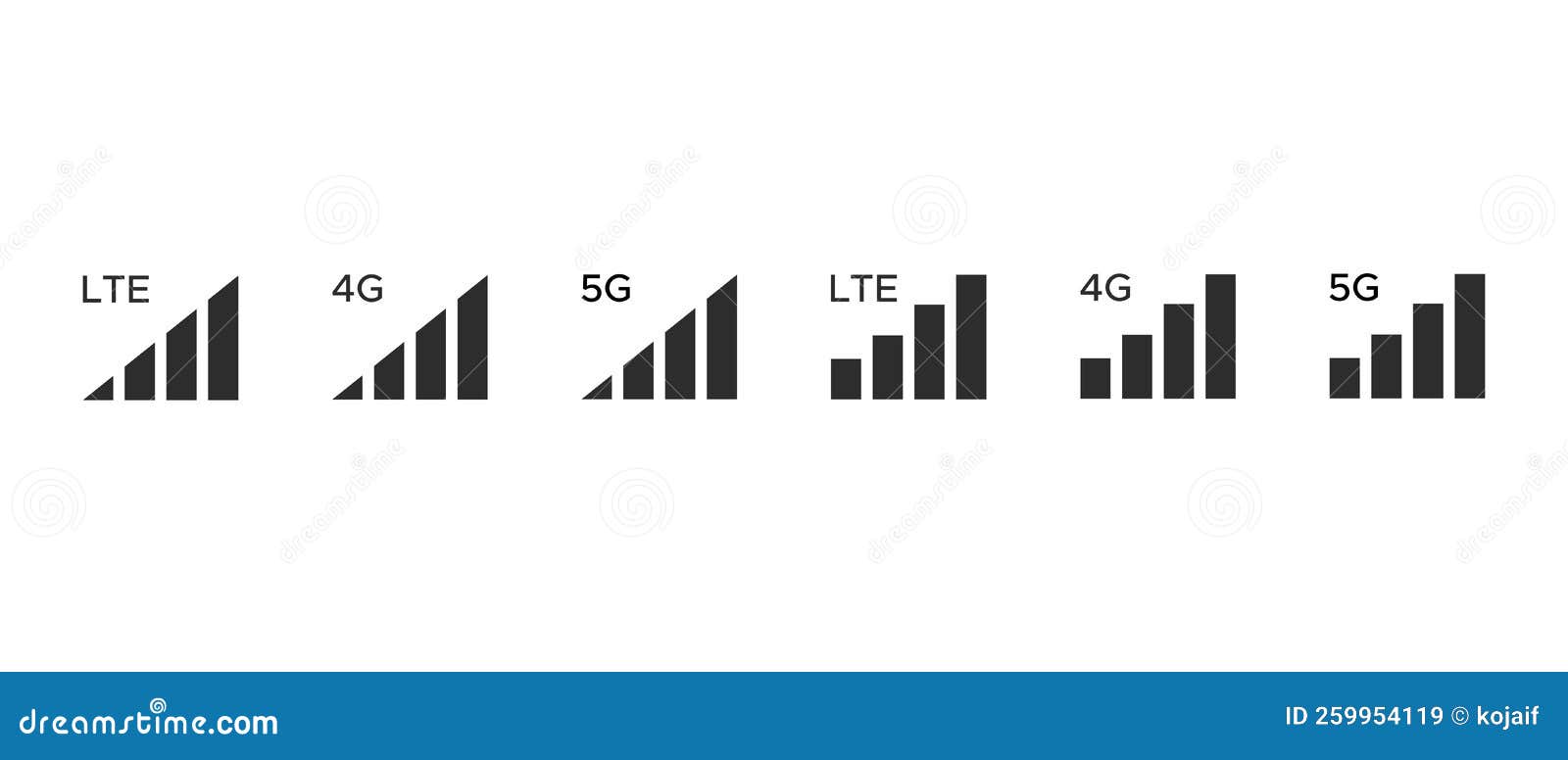 Signal Reception Network Coverage Area Vector Symbol. LTE, 4G, 5G