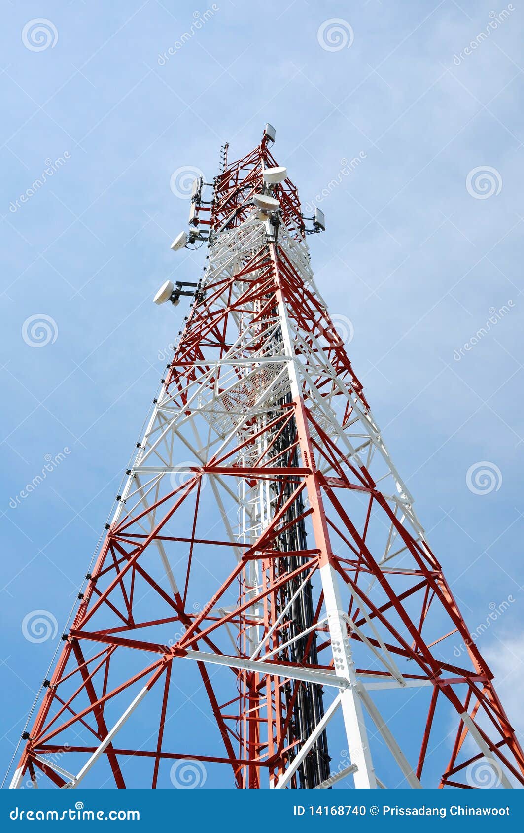 Signal tower stock photo. Image of device, send, transmit 14168740