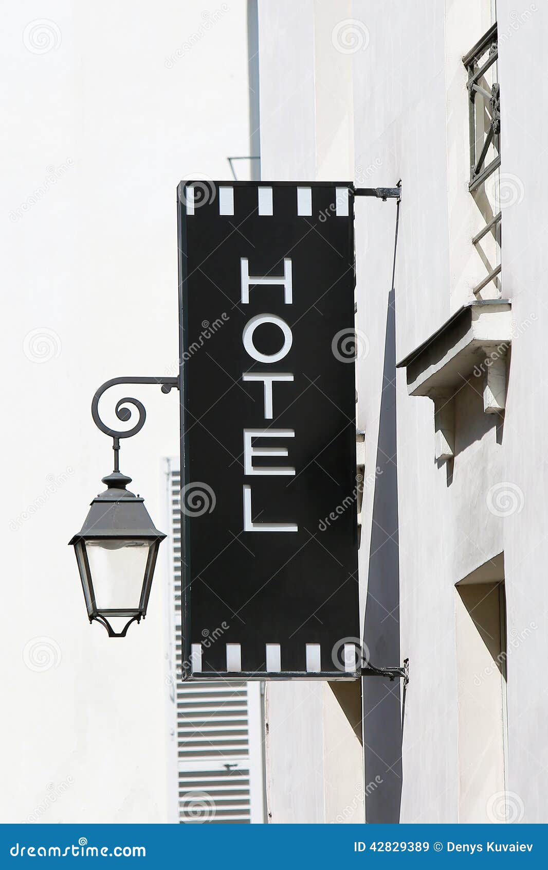 Signboard of the hotel stock image. Image of destinations 42829389