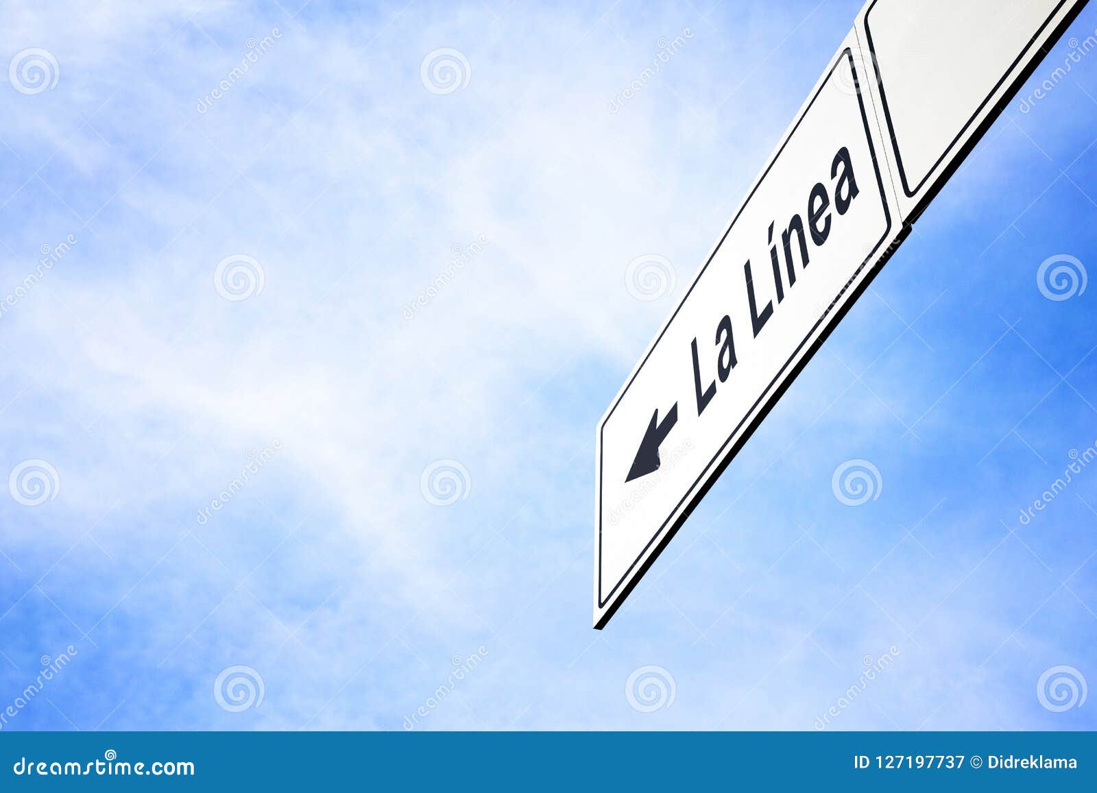 signboard pointing towards la linea