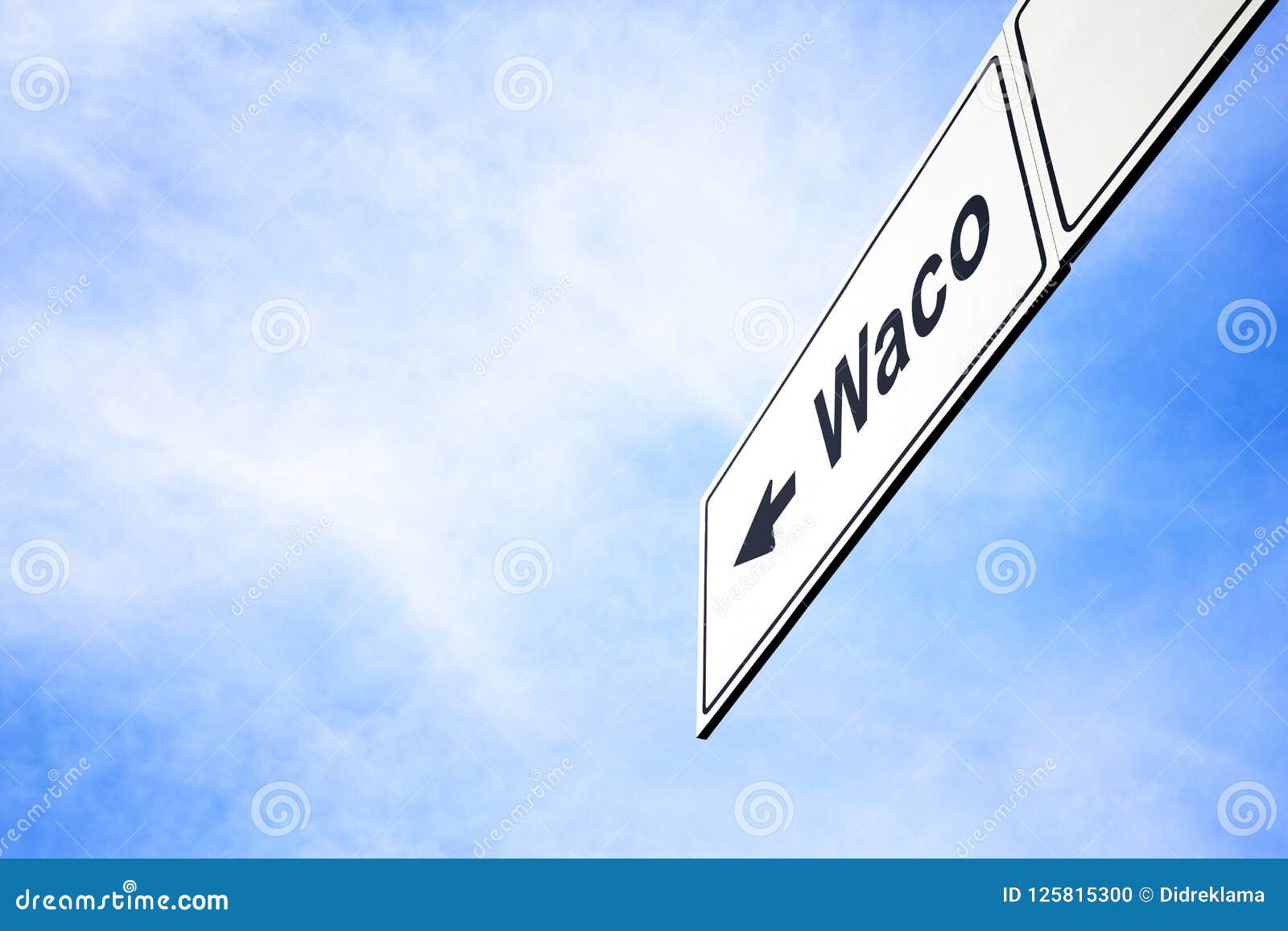 signboard pointing towards waco