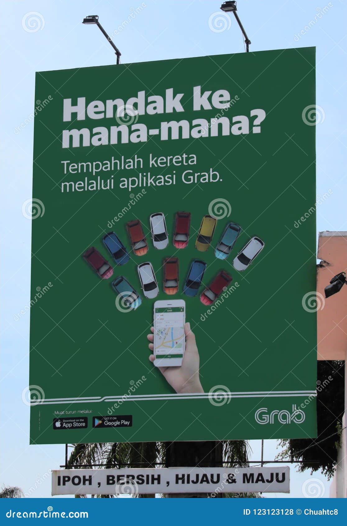 Billboard Promoting The Smartphone App By Grab Editorial Stock Photo Image Of Hire Transport 123123128