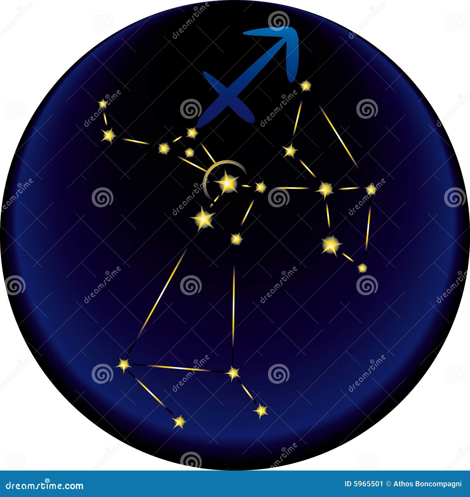 image stock signe de sagittaire de zodiaque image