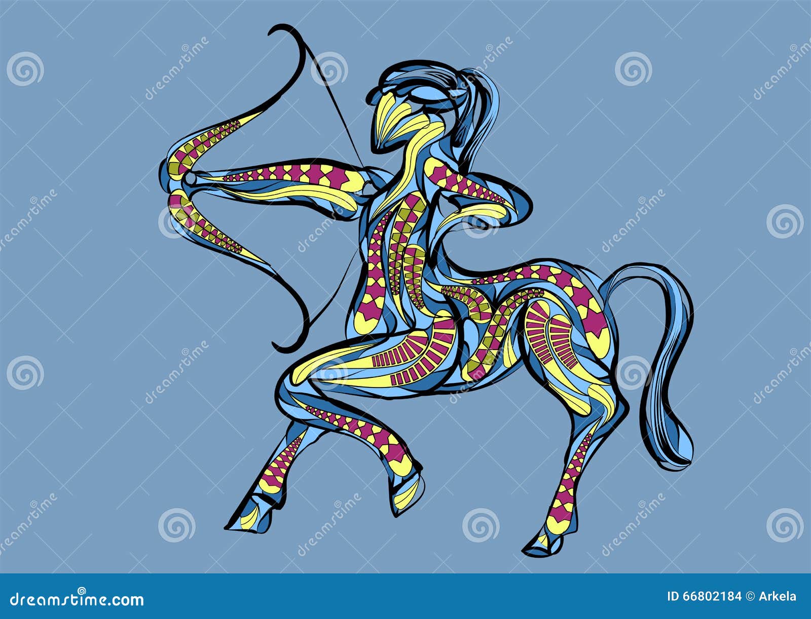 illustration stock signe de zodiaque de sagittaire image