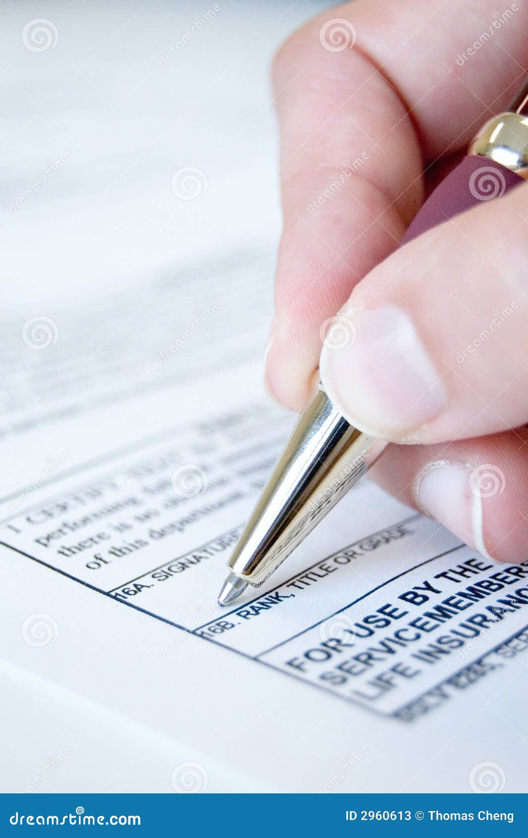 Signing Document Stock Photos - Image: 2960613