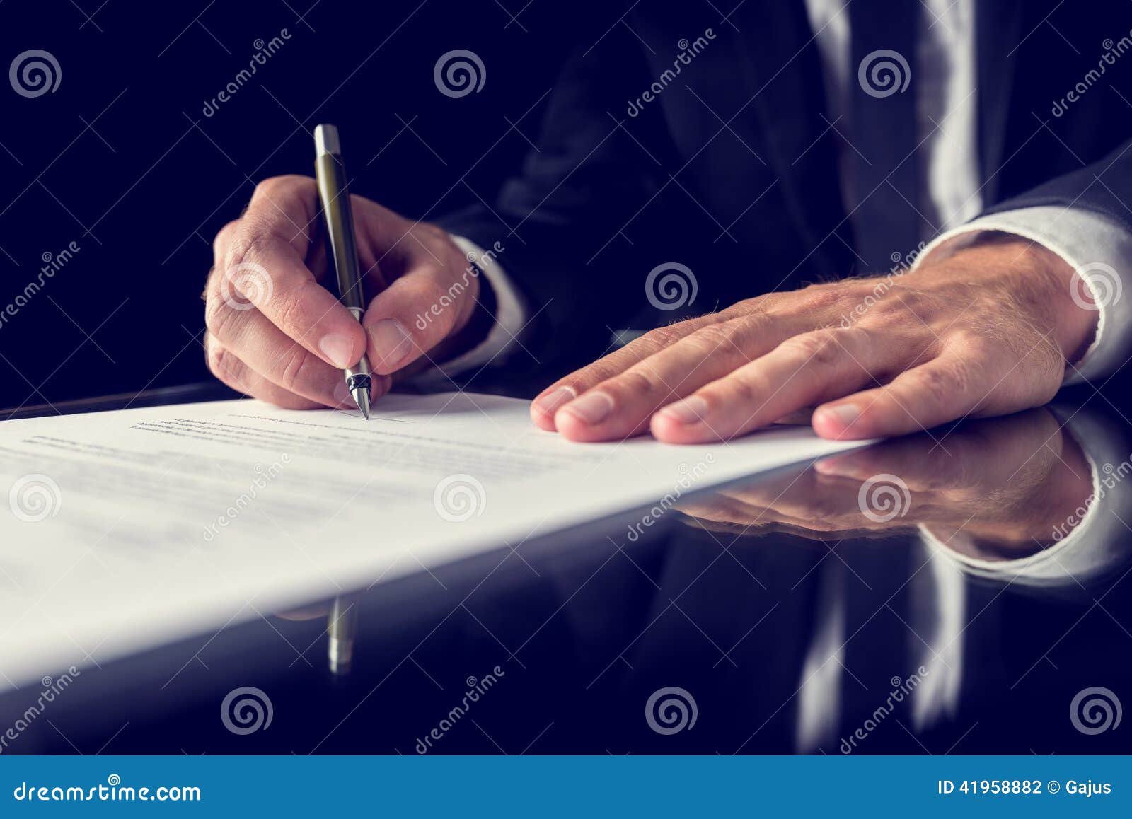 signing legal document