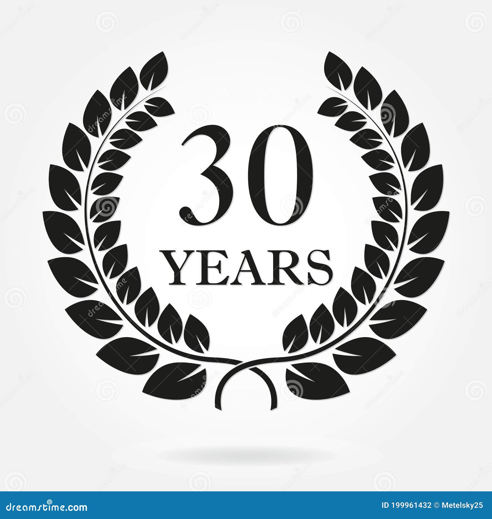 Diseño de celebración de aniversario de 30 años. Logotipo del 30