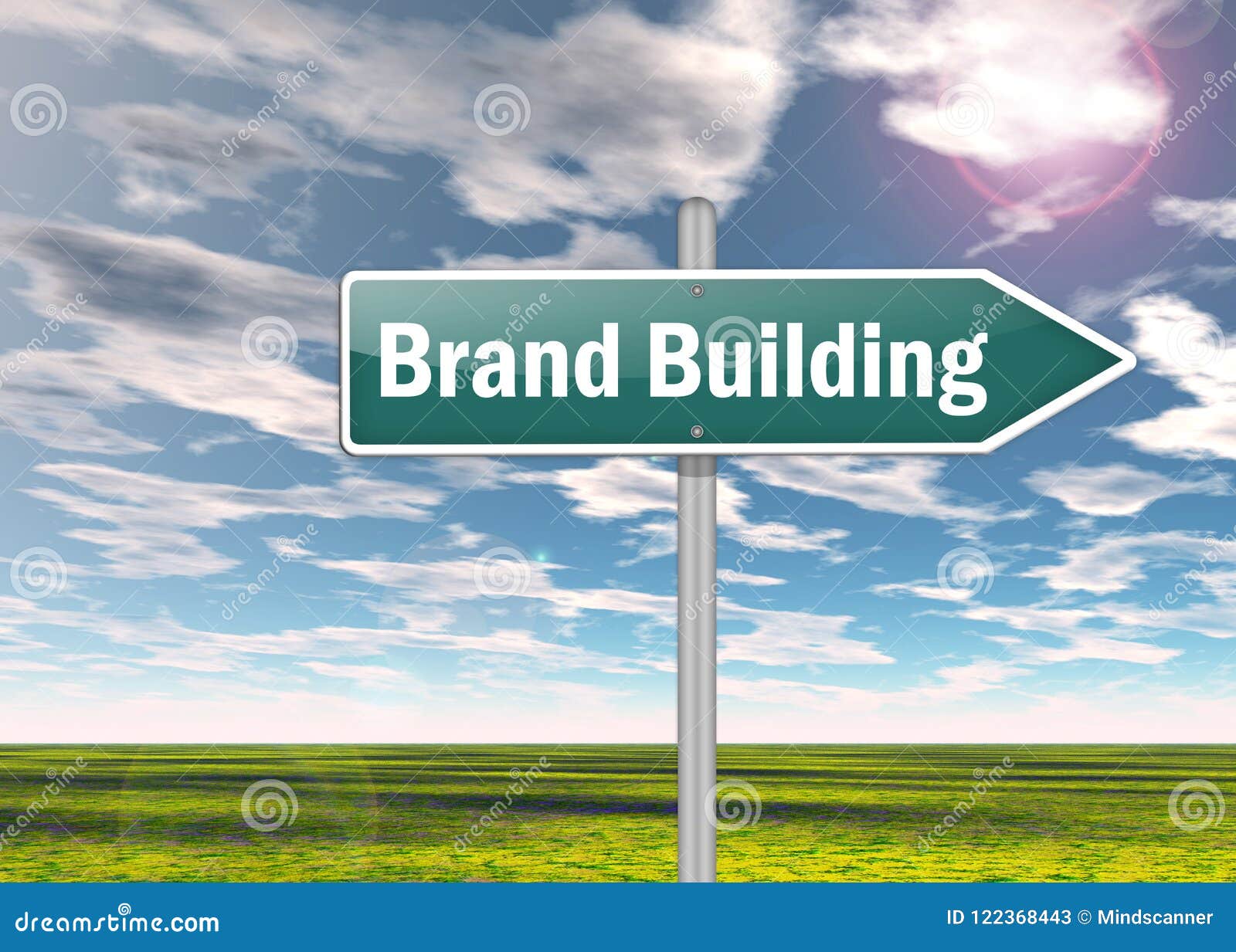 Signpost Brand Building stock illustration. Illustration of arrow