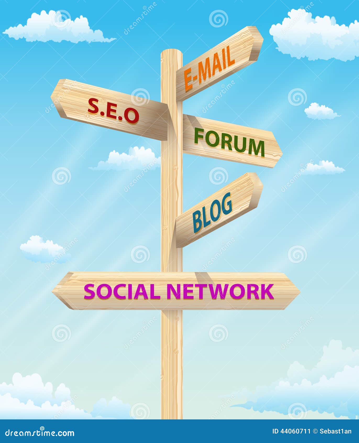 Signpost stock vector. Illustration of advertise, business 44060711