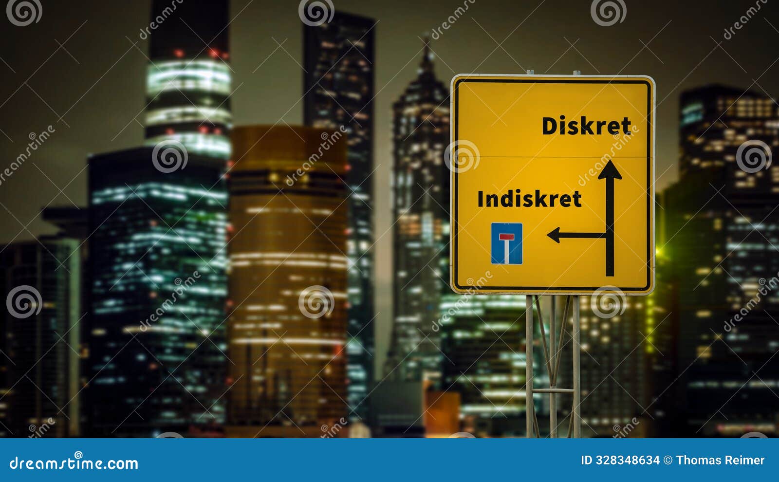 signposts the direct way to discreet versus indiscreet