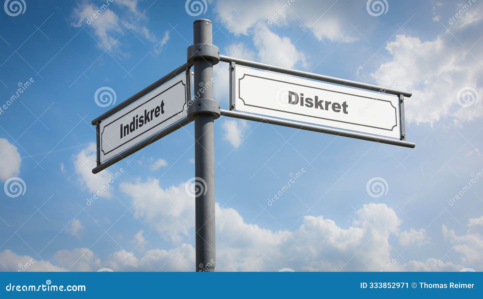 signposts the direct way to discreet versus indiscreet