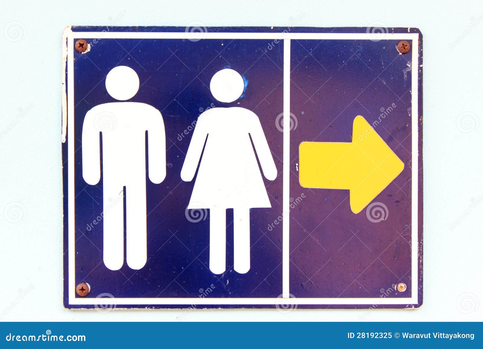 A signs go to toilet. stock image. Image of mens, couple 28192325