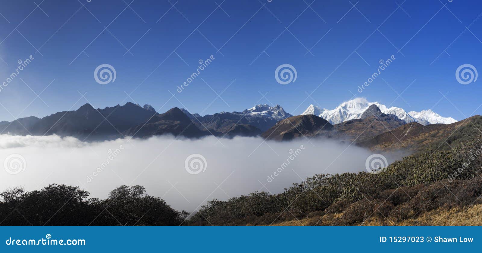 sikkim mountain sunrise panorama 2
