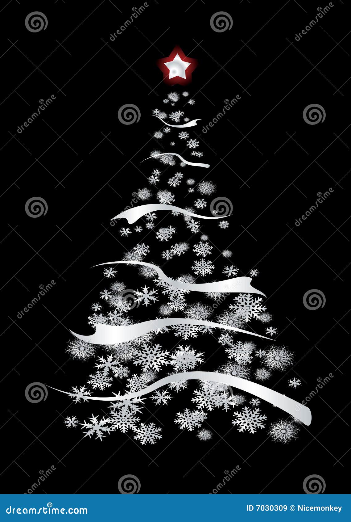 Silbernes Modernes Weihnachten Stock Abbildung Illustration Von Schwarzes Weihnachten