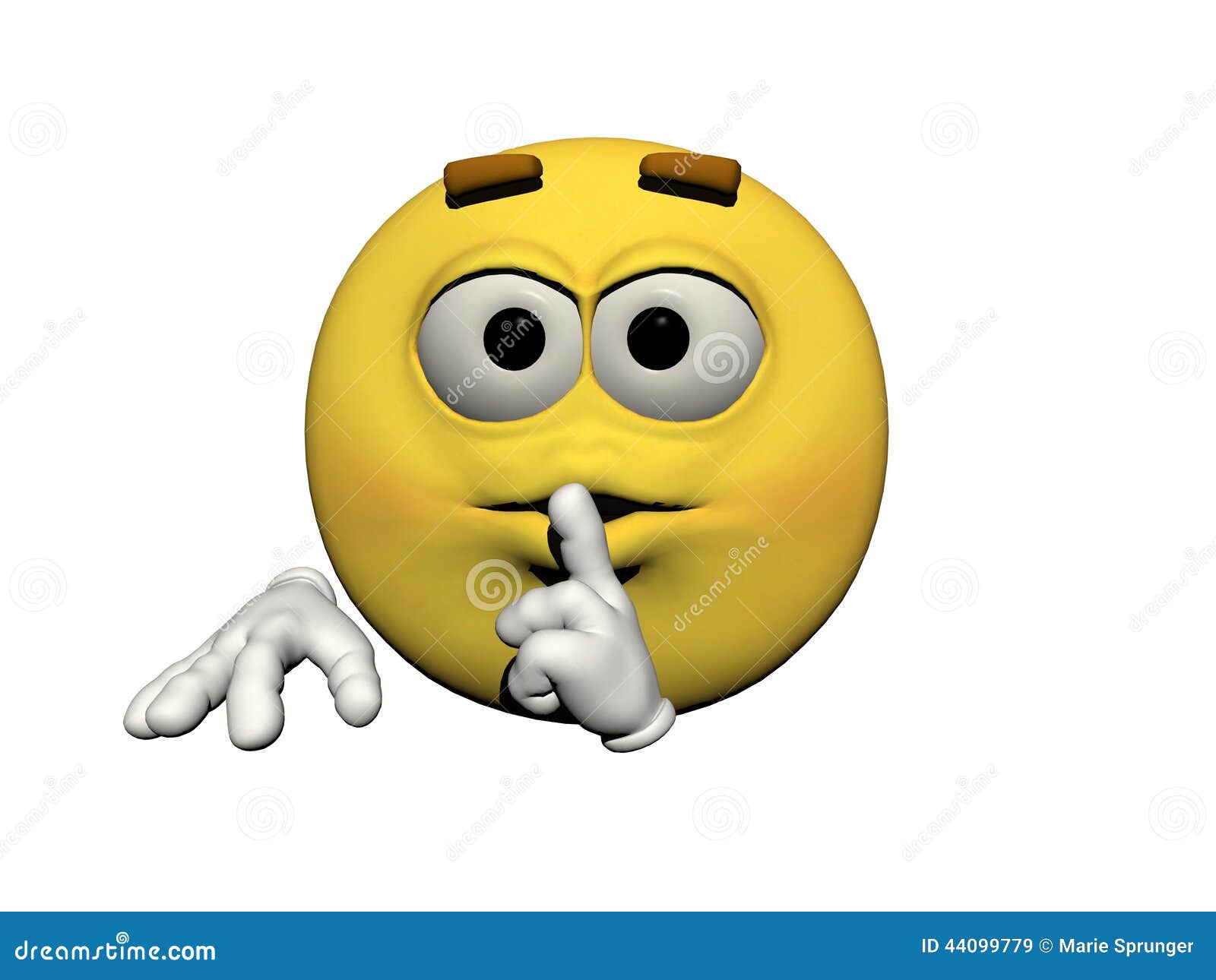 Silencio del Emoticon stock de ilustración. Ilustración de redondo