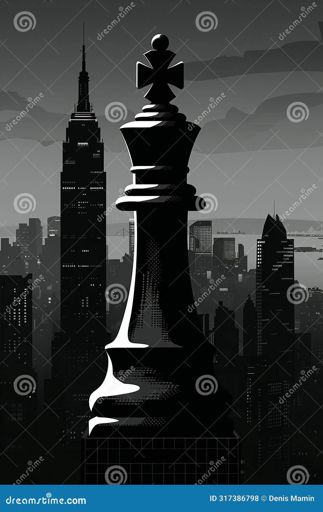 silent monarch of metropolis - ai generated