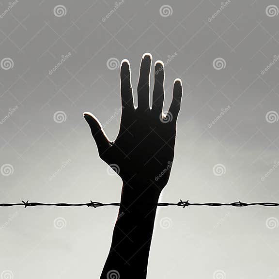 Silent Plea Human Hand Silhouette Reaches Out Silently Asking for Help Silent Plea Human Hand Silhouette Reaches Out Silently Asking for Help