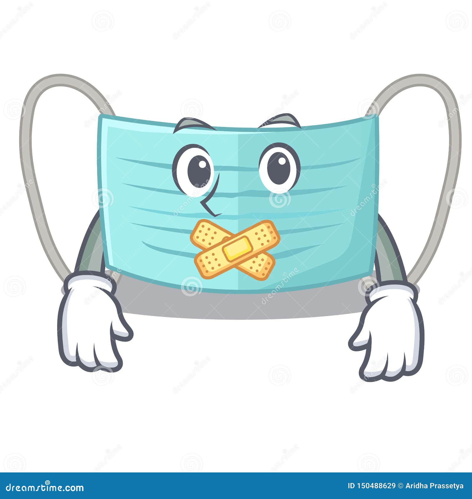 Silent Surgical Mask in a Cartoon Wallet Stock Vector Illustration of