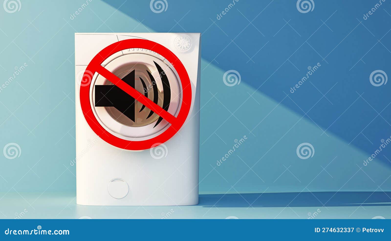 Silent Washing Machine Concept Stock Illustration Illustration of loudness, relax 274632337
