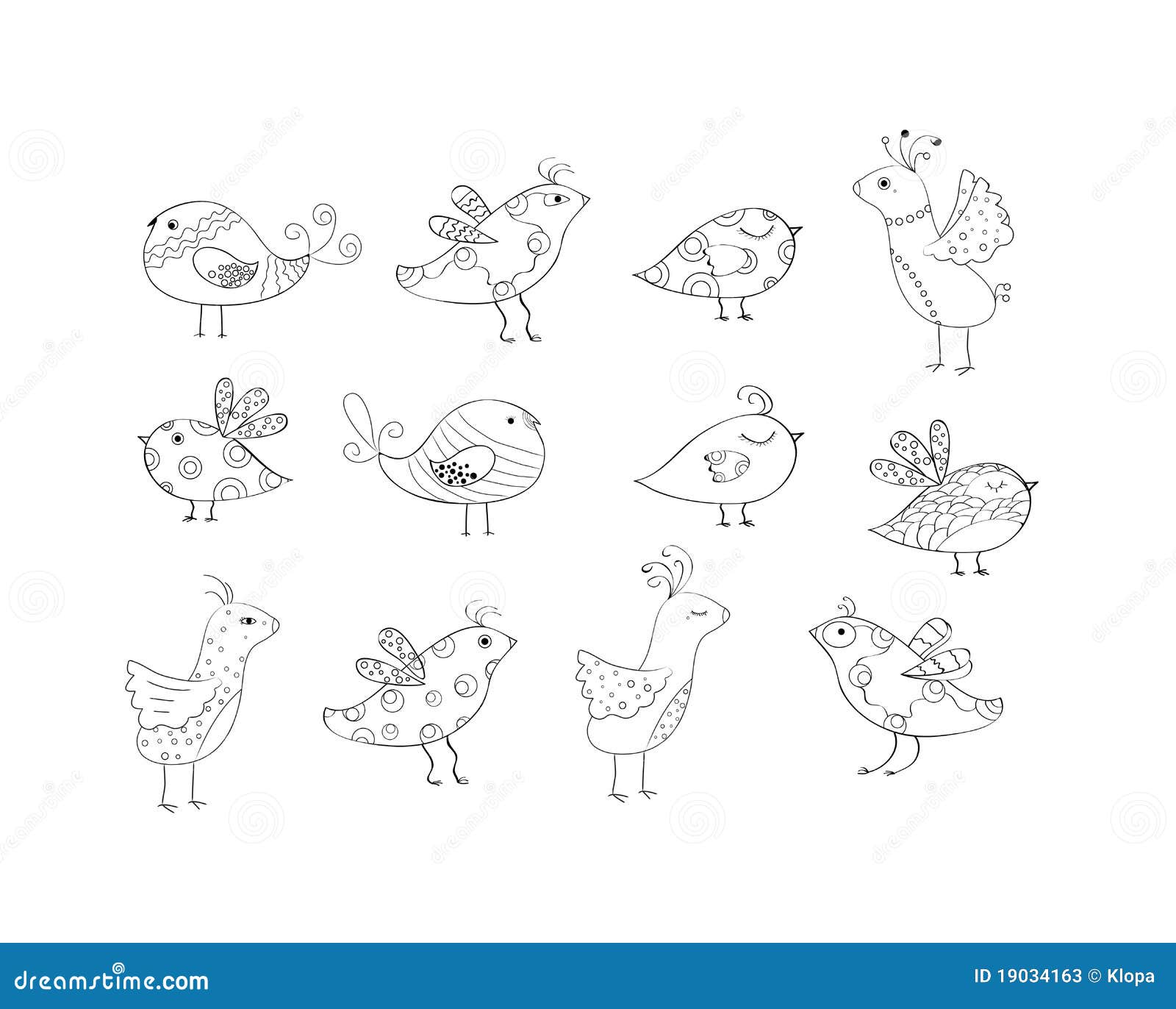 Silhouette Abstraite Doiseau Illustration De Vecteur